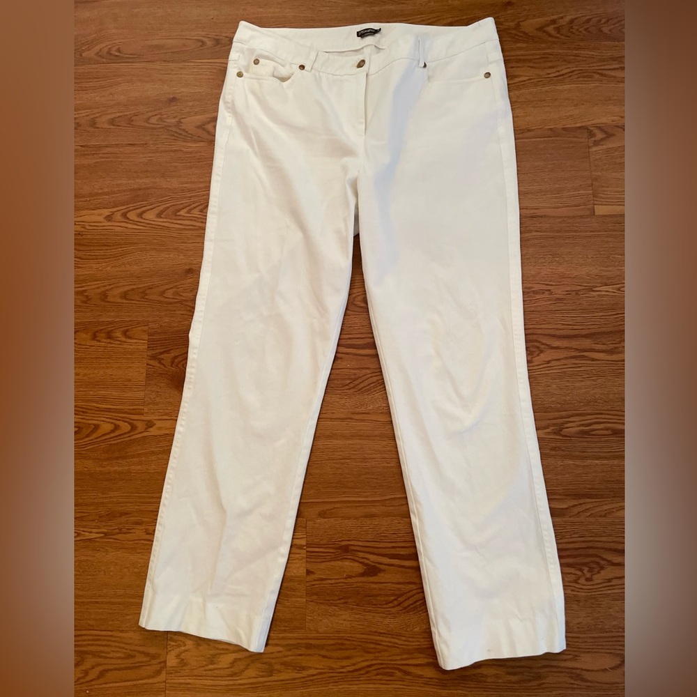 J Mclaughlin For Dillards Women’s White Straight Leg Jeans Size 14